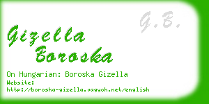 gizella boroska business card